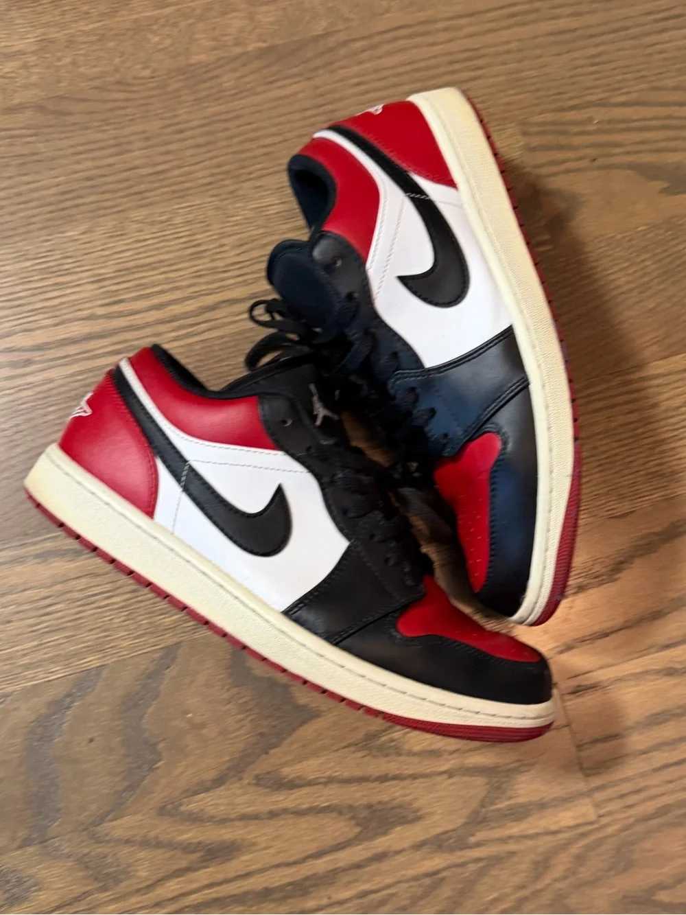 Jordan Low Top Sneakers - Black, Red, White